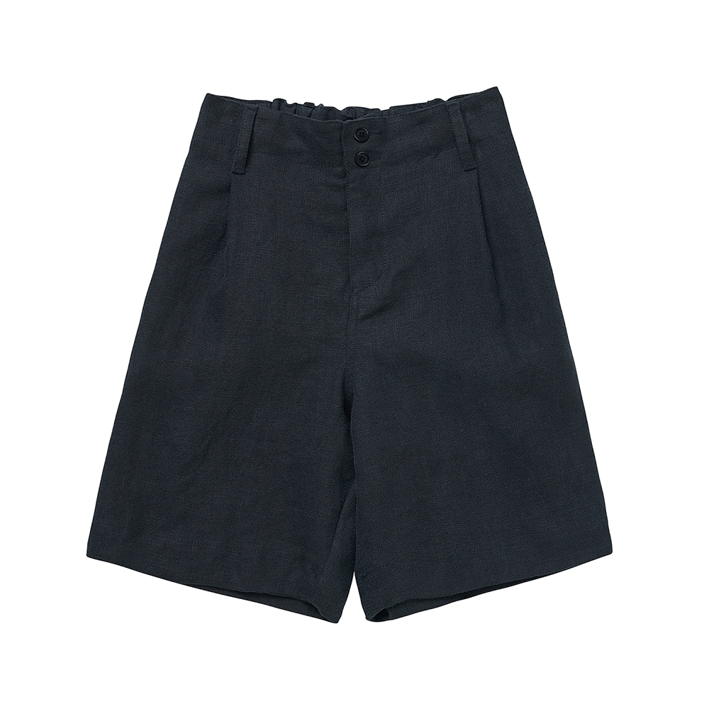 Linen Half Pants - Dark Navy